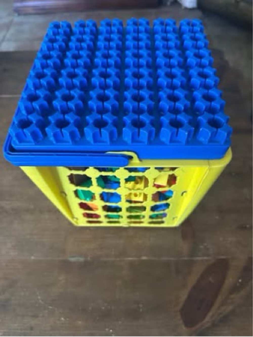 Vintage Ritvik Mega Bloks with Plastic Storage Box and Snap-On Lid